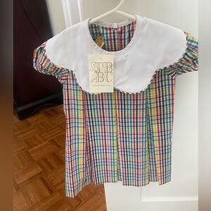 NWT The Beaufort Bonnet company Dress 12-18 Mo Frenchy Frock Paint Set Plaid